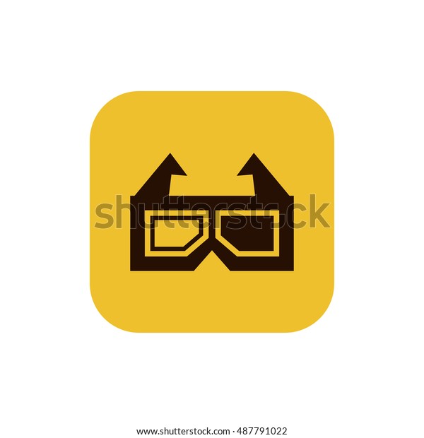 3d Glasses Icon Vector Clip Art Stock Vector Royalty Free 487791022