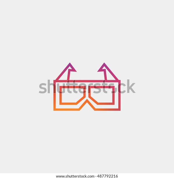 Download 3d Glasses Icon Vector Clip Art Stock Vector Royalty Free 487792216