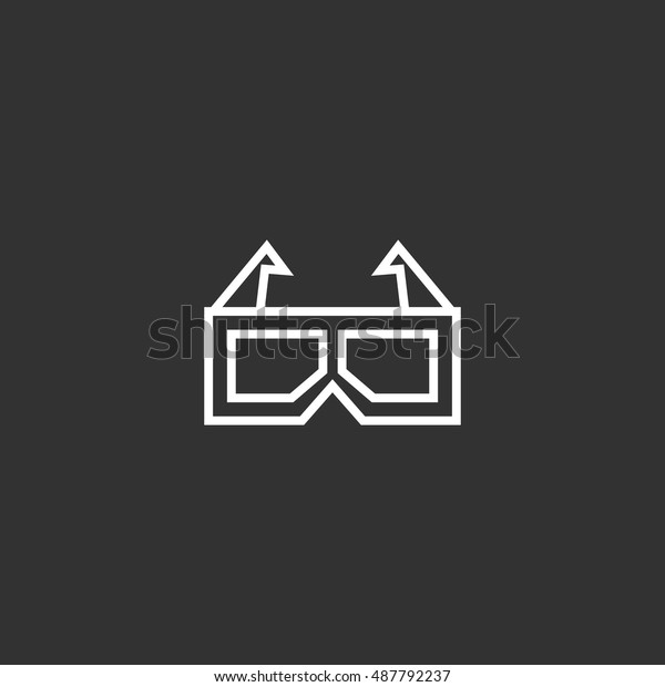Download 3d Glasses Icon Vector Clip Art Stock Vector Royalty Free 487792237