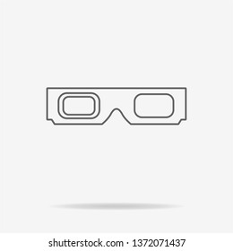 3d glasses icon. Vector concept illustration for design.