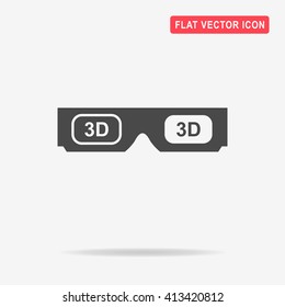 3d glasses icon. Vector concept illustration for design.