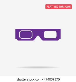 3d glasses icon. Vector concept illustration for design.