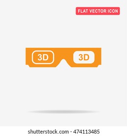 3d glasses icon. Vector concept illustration for design.