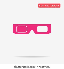 3d glasses icon. Vector concept illustration for design.