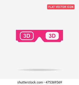 3d glasses icon. Vector concept illustration for design.