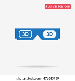 3d glasses icon. Vector concept illustration for design.