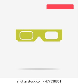 3d glasses icon. Vector concept illustration for design.