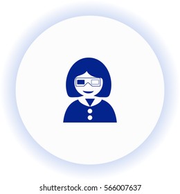 3d glasses  icon. Vector design.