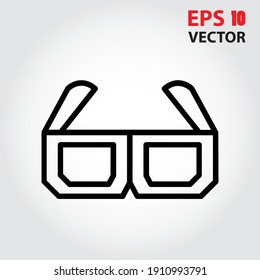 3d Glasses icon vector. Eps10 vector illustration.