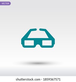 3D glasses icon. Vector illustration EPS 10.