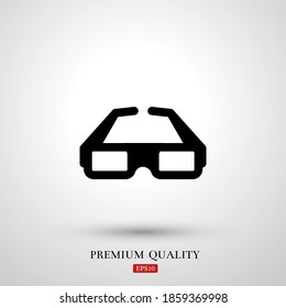 3D glasses icon. Vector illustration EPS 10.