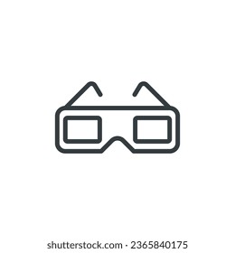 3d glasses icon, vector illustration