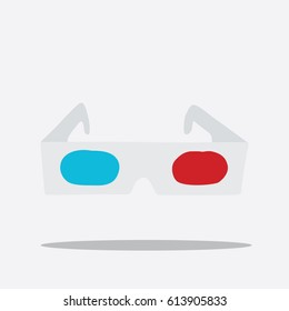3D glasses icon, vector illustration design. Cinema objects.