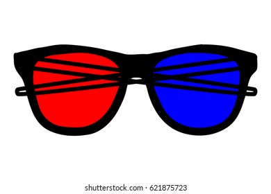 3d glasses icon vector illustration