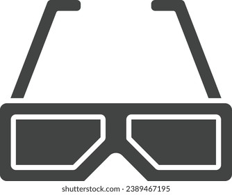3D glasses icon vector image. Suitable for mobile application web application and print media.