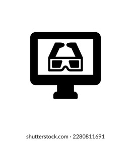 Icono de lentes 3D en vector. Logotipo