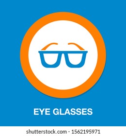 3d glasses icon - vector movie cinema illustration, eye glasses - illusion sign, vision