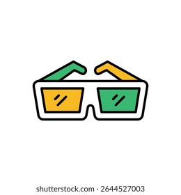 3D Glasses Icon vector stock illustration