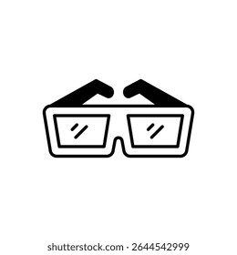 3D Glasses Icon vector stock illustration