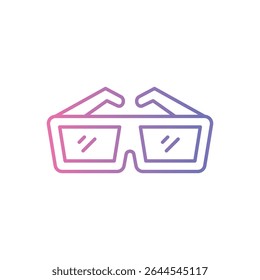 3D Glasses Icon vector stock illustration