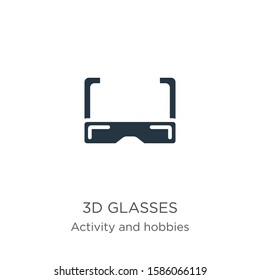 3d glasses icon vector. Trendy flat 3d glasses icon from outdoor activities collection isolated on white background. Vector illustration can be used for web and mobile graphic design, logo, eps10