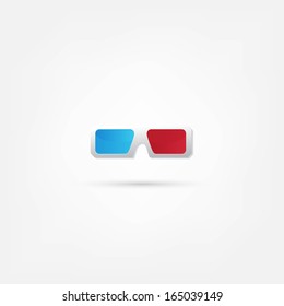 3d glasses icons