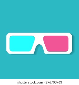 3d glasses icons