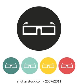 3d glasses icon.vector illustration.