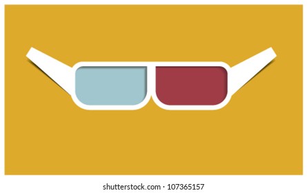 3D glasses illustration