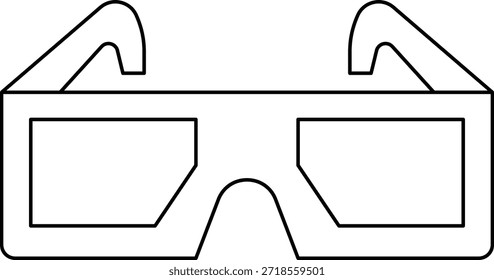 Arte vectorial de ilustración de gafas 3D