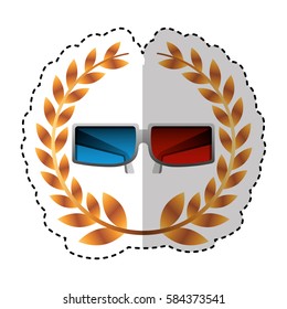 3d glasses isolated icon