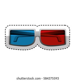 3d glasses isolated icon