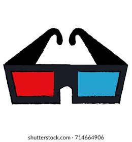 3d glasses isolated icon
