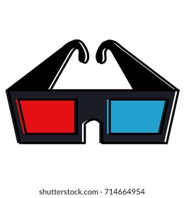 3d glasses isolated icon