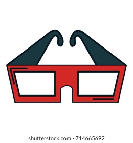 3d glasses isolated icon