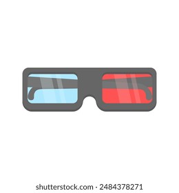 3d glasses isolated on white background