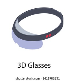 
3d glasses isometric icon design
