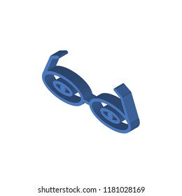 3d glasses isometric left top view 3D icon
