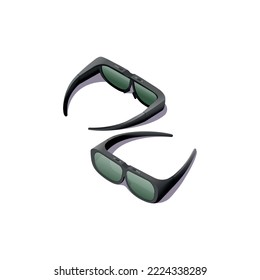 3d glasses isometric. Vector illustration