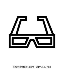 3d glasses line icon illustration vector graphic