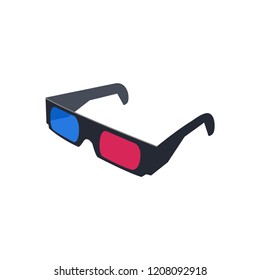 3d glasses logo icon design template vector