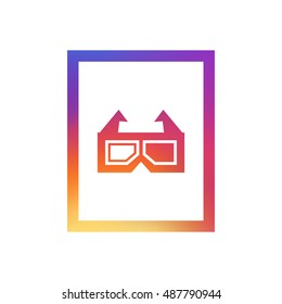 3d glasses logo vector, clip art. Also useful as icon, web UI element, symbol, graphic image, silhouette and illustration. Compatible with ai, cdr, jpg, png, svg, pdf, ico and eps.