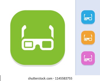 3D Glasses . A minimalistic vector icon.