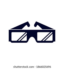 3D Glasses for Movie icon logo vector template, Creative Movie logo concept, Icon symbol, Illustration