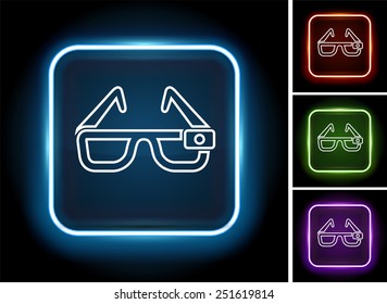3D Glasses on  Color Square Buttons