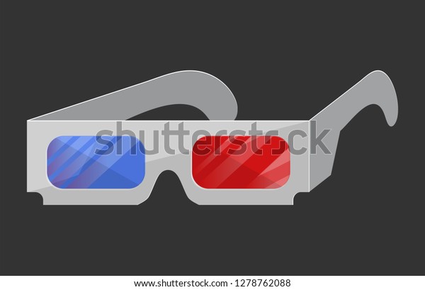 3d Glasses On Dark Background Image Stock Vector (Royalty Free) 1278762088