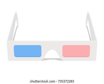 3d glasses on a white background