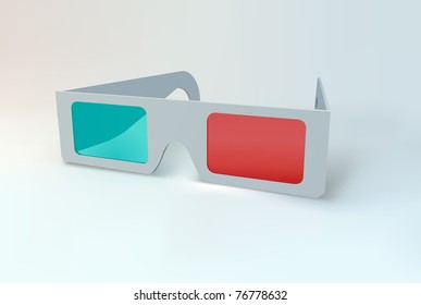 3D glasses. Realistic vector illustration