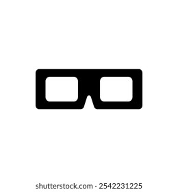 3d glasses simple icon. Flat design. White background.ai