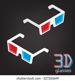 3d glasses vector